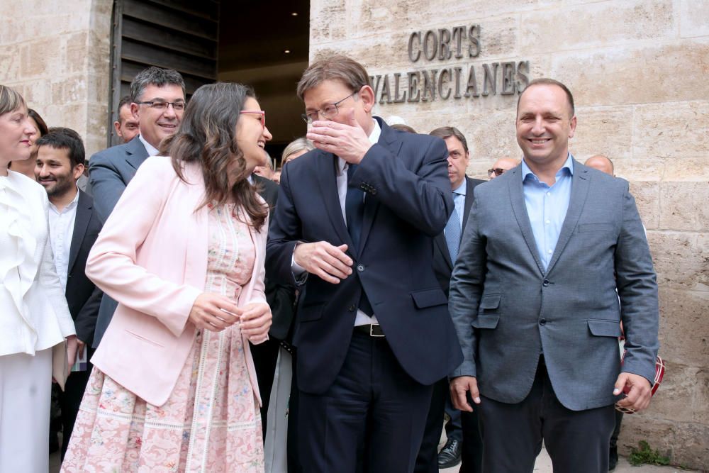 Recepción en la Generalitat tras la toma de posesión de Ximo Puig