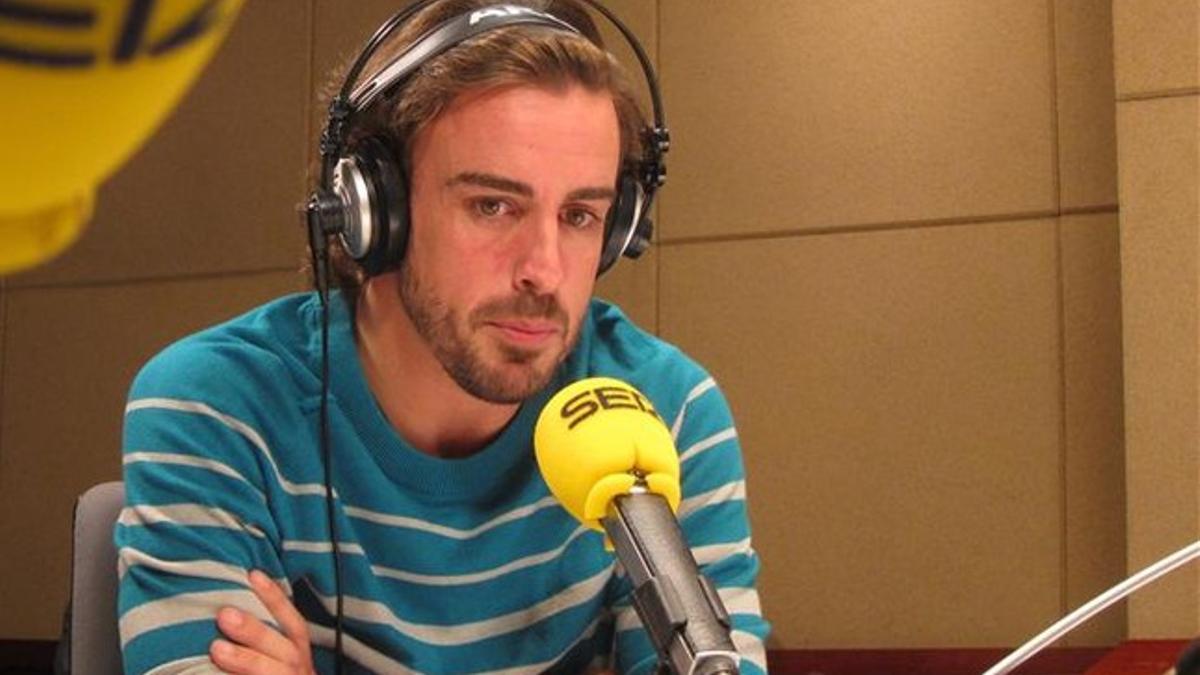 Fernando Alonso durante su entrevista en 'El Larguero'