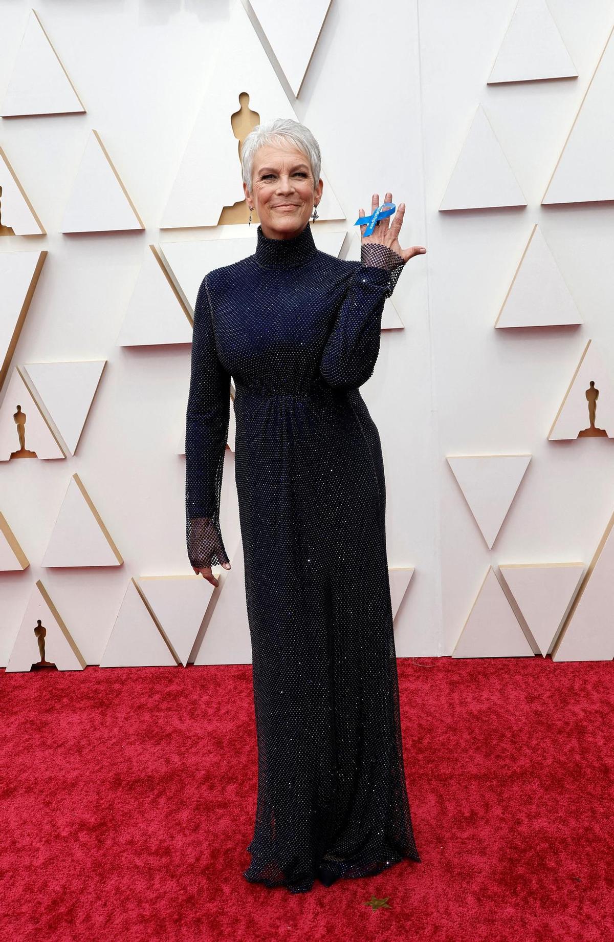 Jamie Lee Curtis, en la alfombra roja de los Oscars 2022