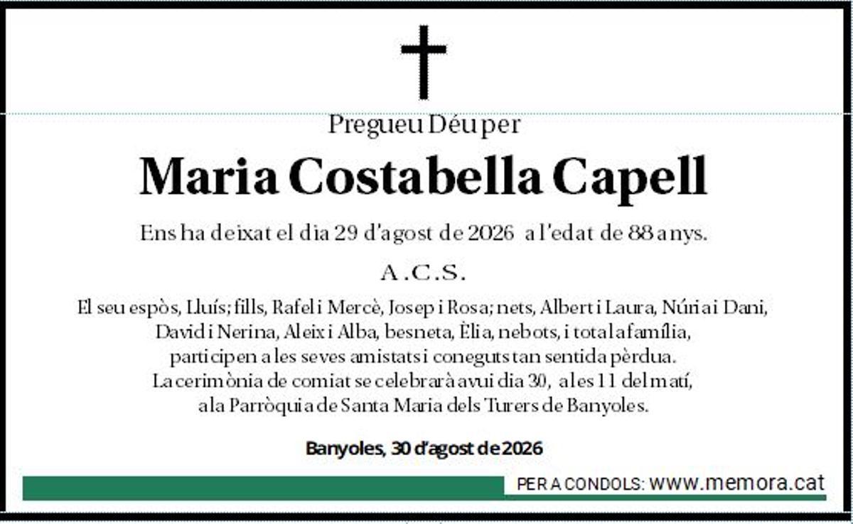 Maria Costabella Capell.