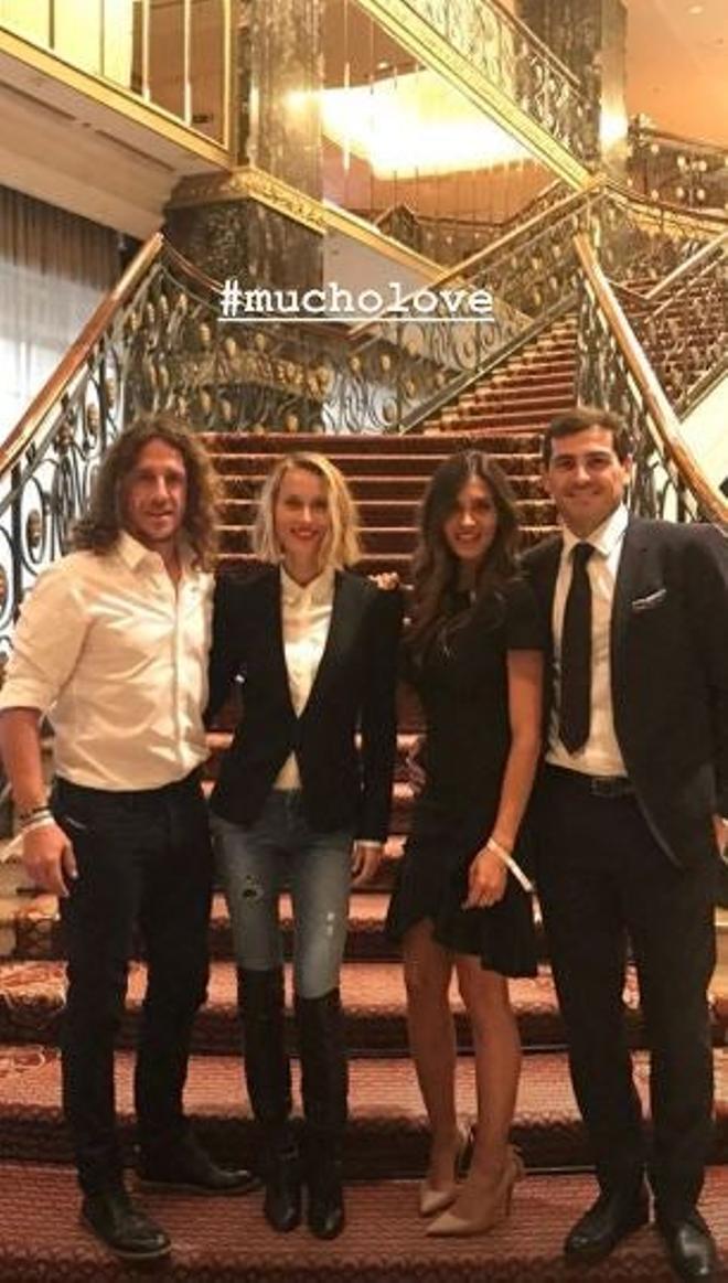 Carles Puyol, Vanesa Lorenzo, Sara Carbonero e Iker Casillas en Rusia