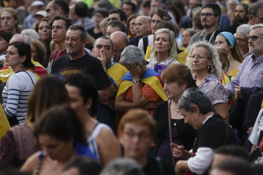 Decepción en los rostros de los independentistas