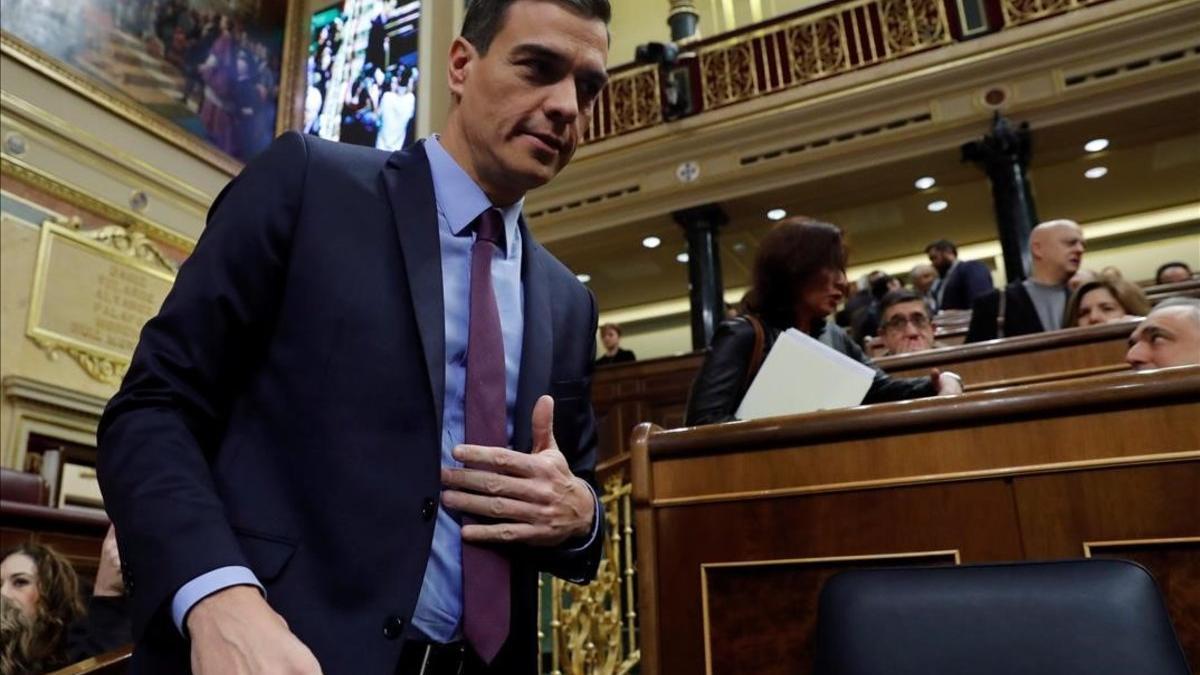 Pedro Sánchez, en el Congreso