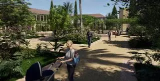 Pérgolas, fuentes y estanques: así será la zona verde que el Ayuntamiento proyecta en Campo Santo de los Mártires