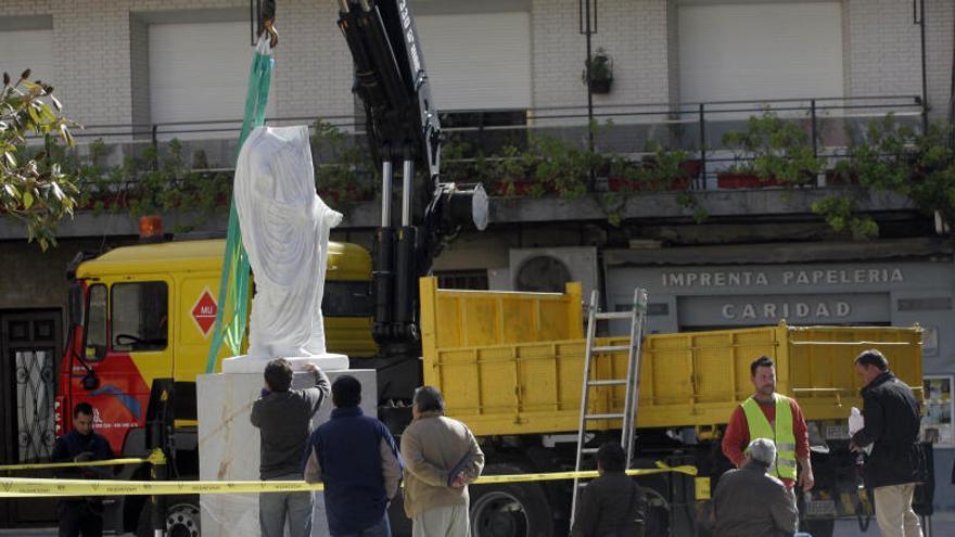 La estatua de Augusto se instaló en La Glorieta.