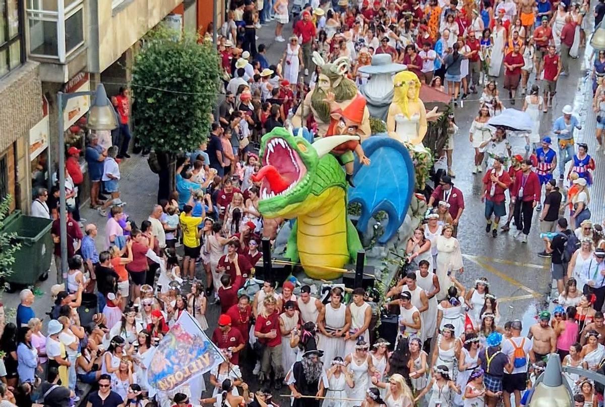 Villoria, en el desfile.