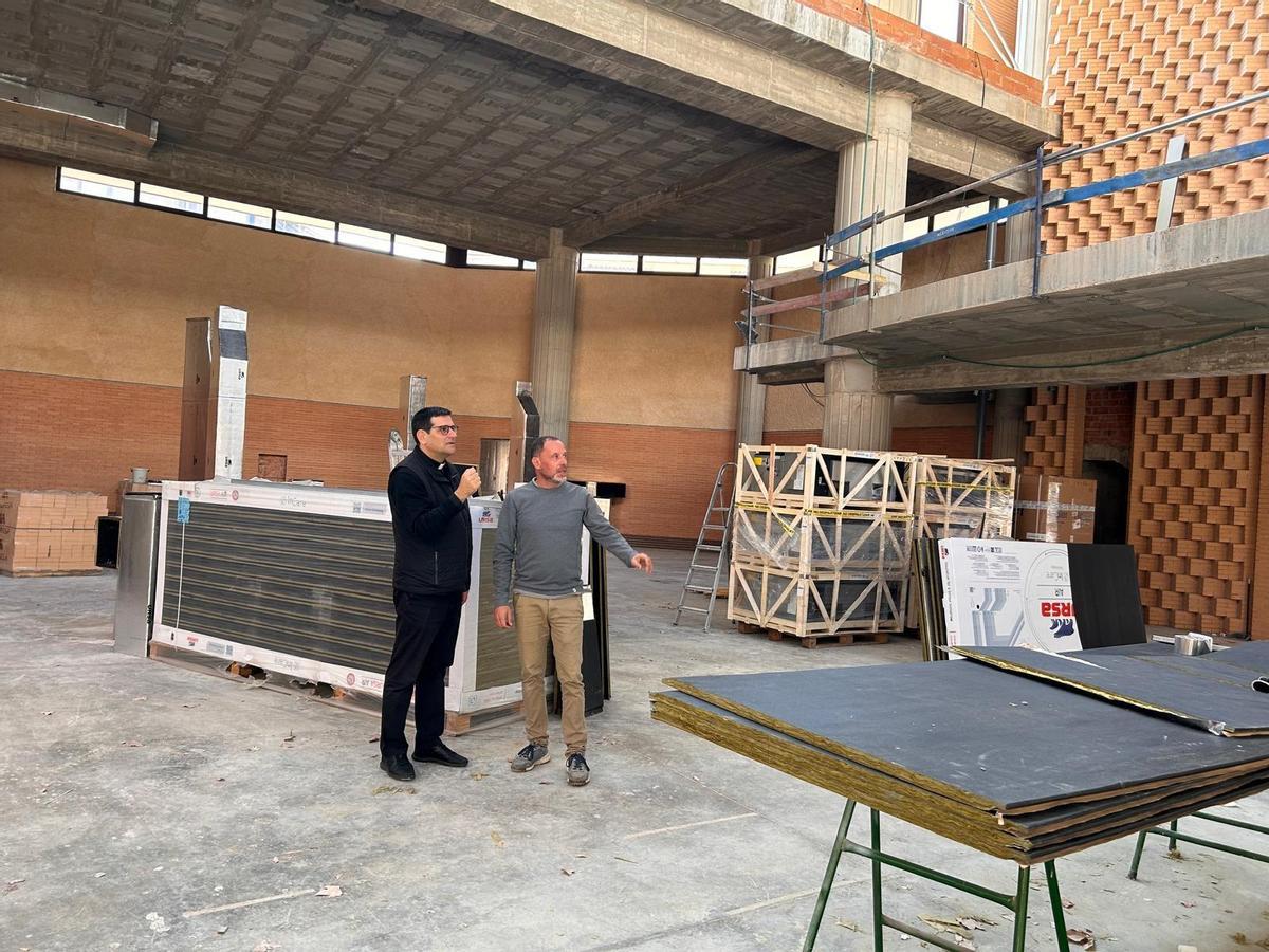 Los trabajos se centran ahora en el interior del templo.