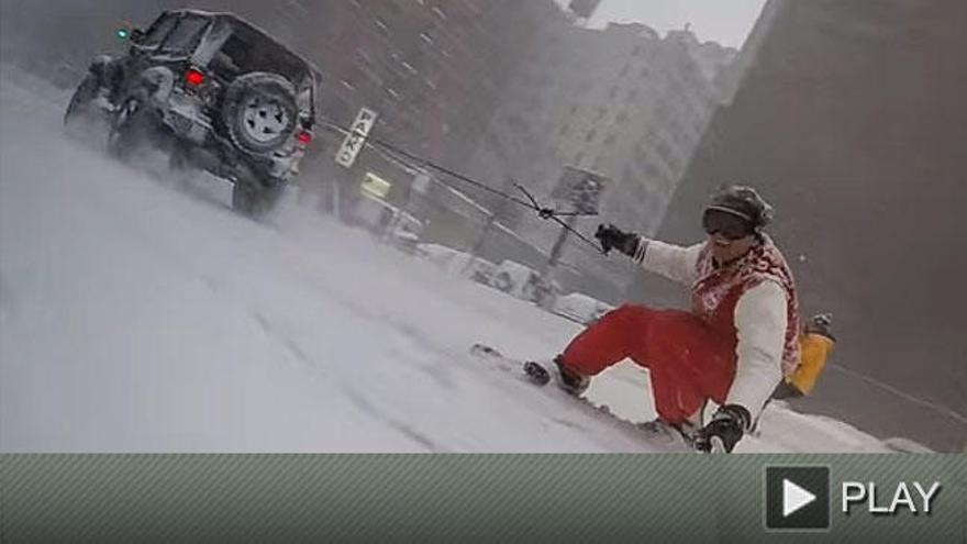 Nueva York en una tabla de snow