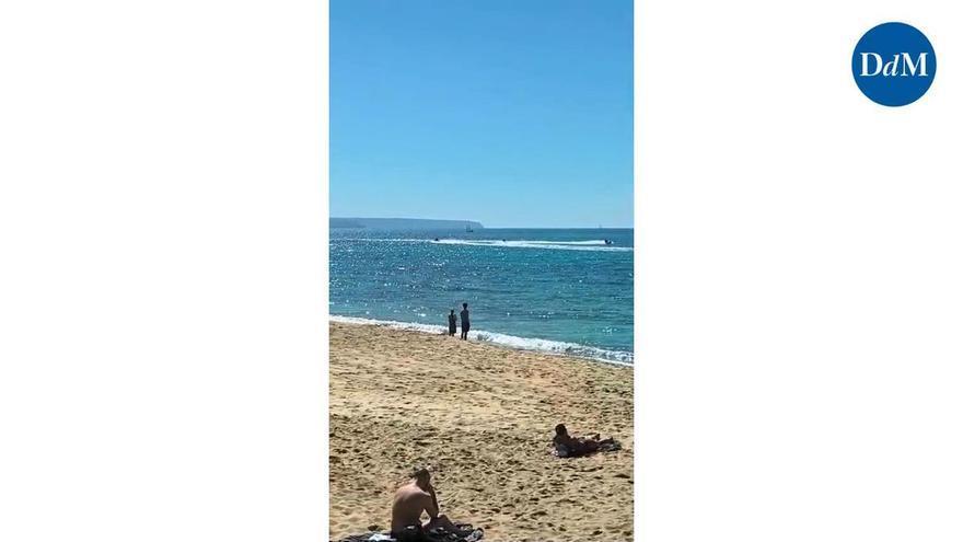 Denuncian que motos de agua pasan a toda velocidad cerca de bañistas en las playas de Palma