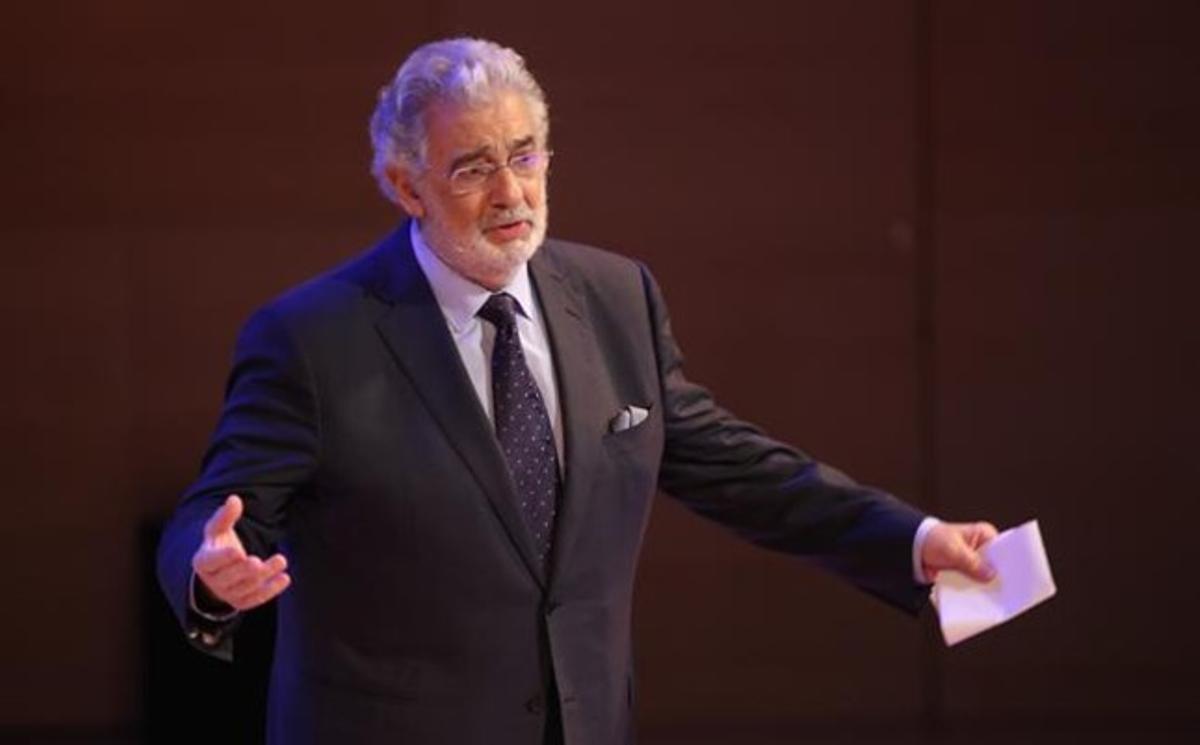 Plácido Domingo, durant una actuació el  7 de juny a Los Angeles.