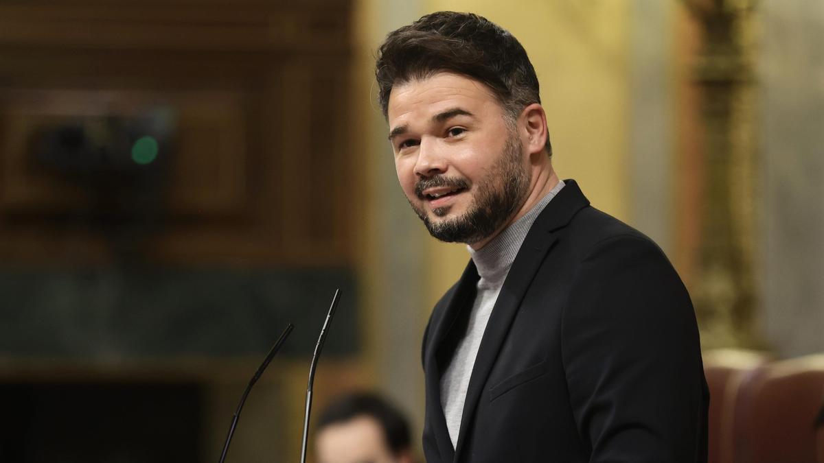 Gabriel Rufián, portavoz de ERC en el Congreso.