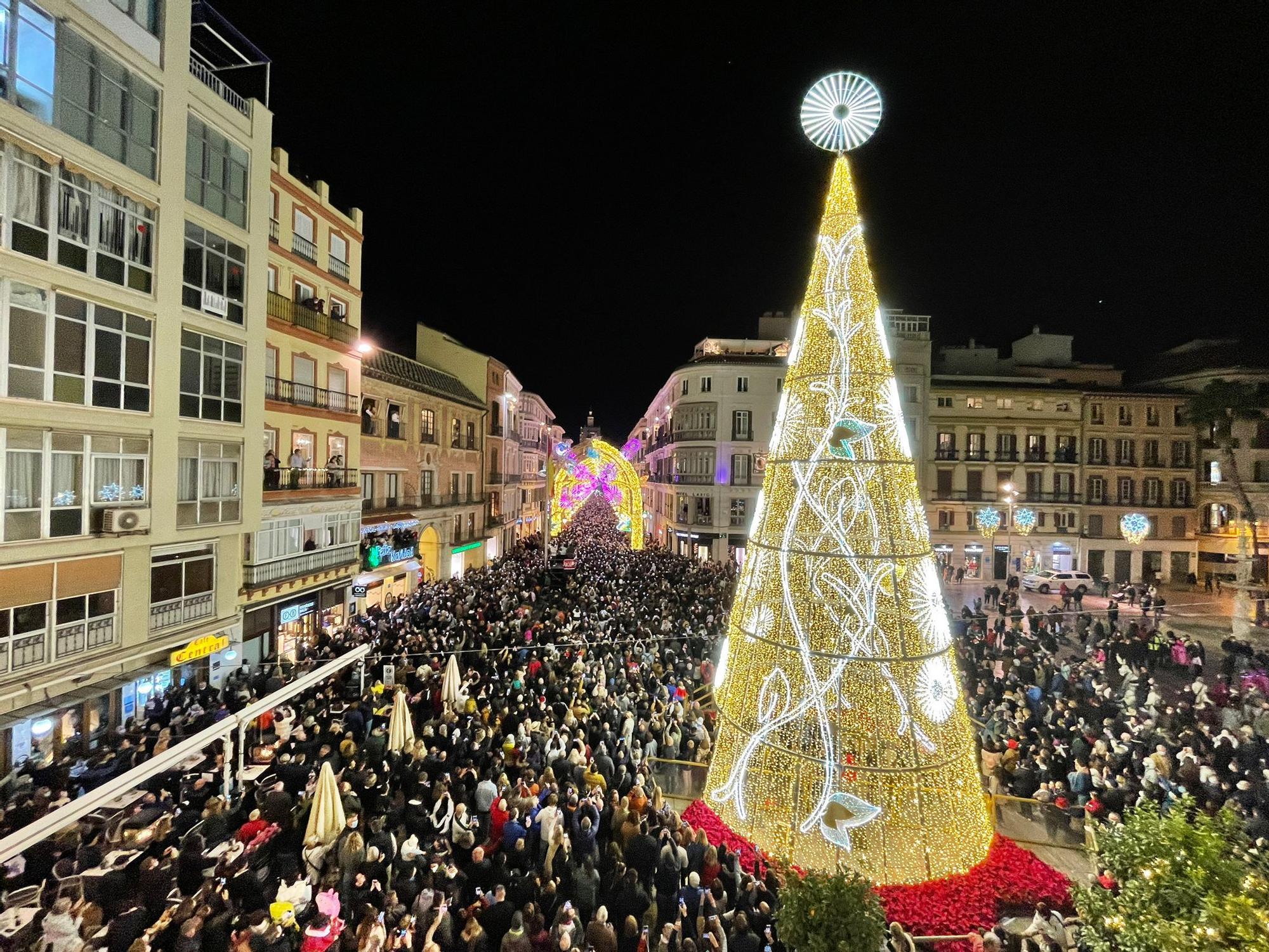 Encendido de las luces de Navidad en Málaga 2021