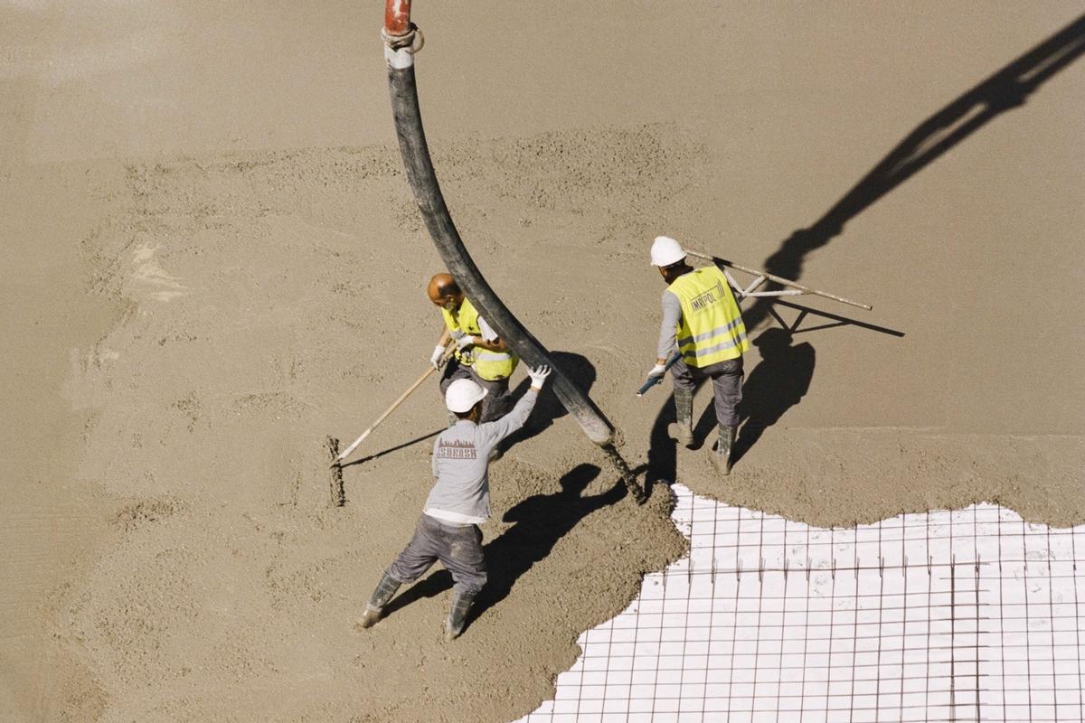 Las obras del interior de manzana, vistas desde la ventana del piso.