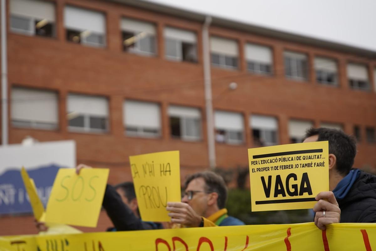 Protestes de docents a Manresa, aquesta setmana