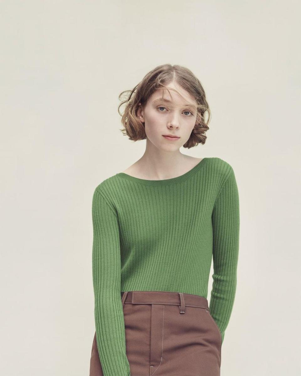 Jersey de punto verde, de Uniqlo