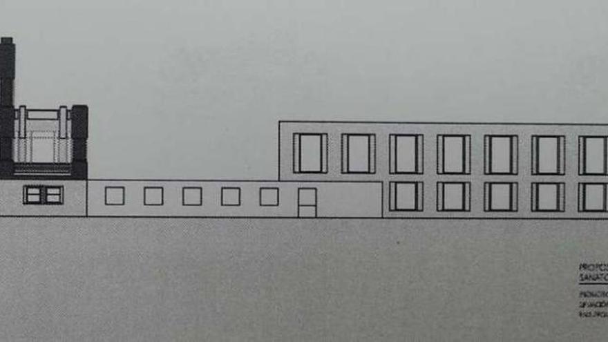 Plano de la residencia de mayores en el sanatorio incluido en el plan viabillidad de la fusión.