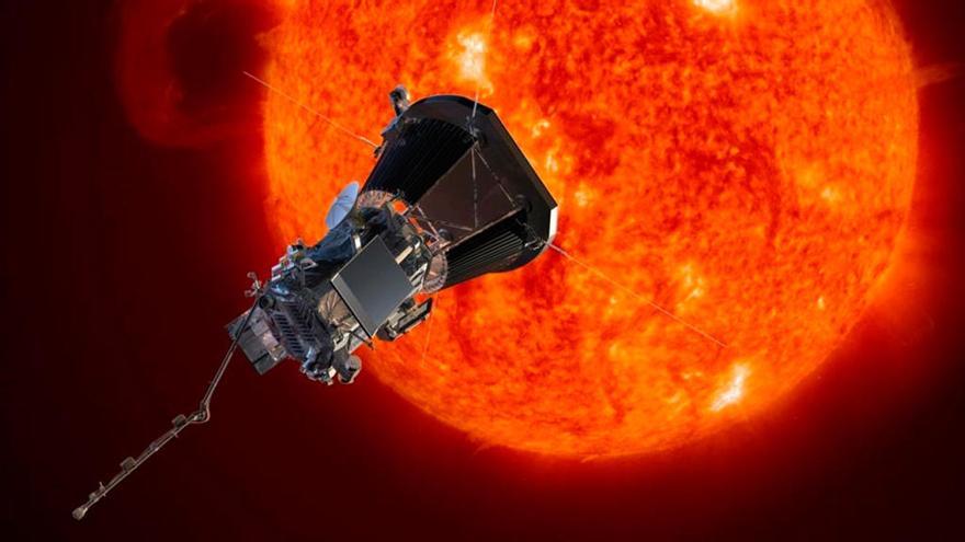 Recreacion de la sonda Parker cerca del Sol // NASA