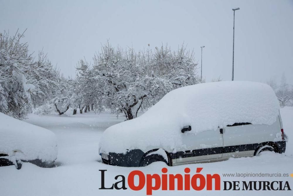 La nieve cubre de blanco el Campo de San Juan