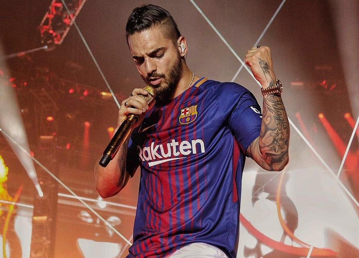 Maluma presume de tatus en Barcelona