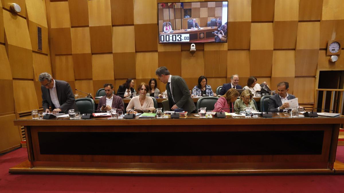 Concejales del PP en el último pleno del mandato anterior.