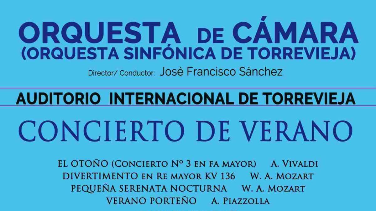 Nuevo concierto de la Orquesta Sinfónica de Torrevieja en el Auditorio Internacional