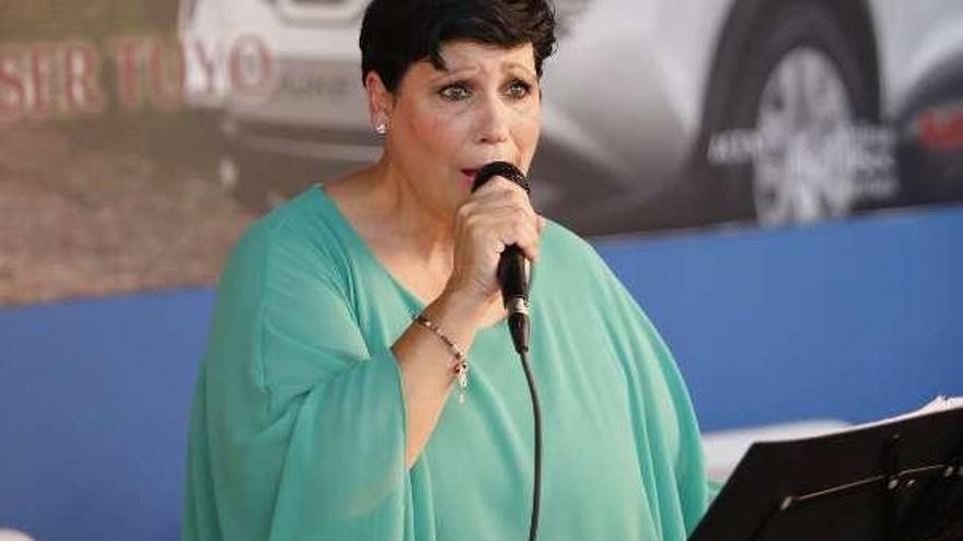 Cristina Rudolph, durante su actuación.