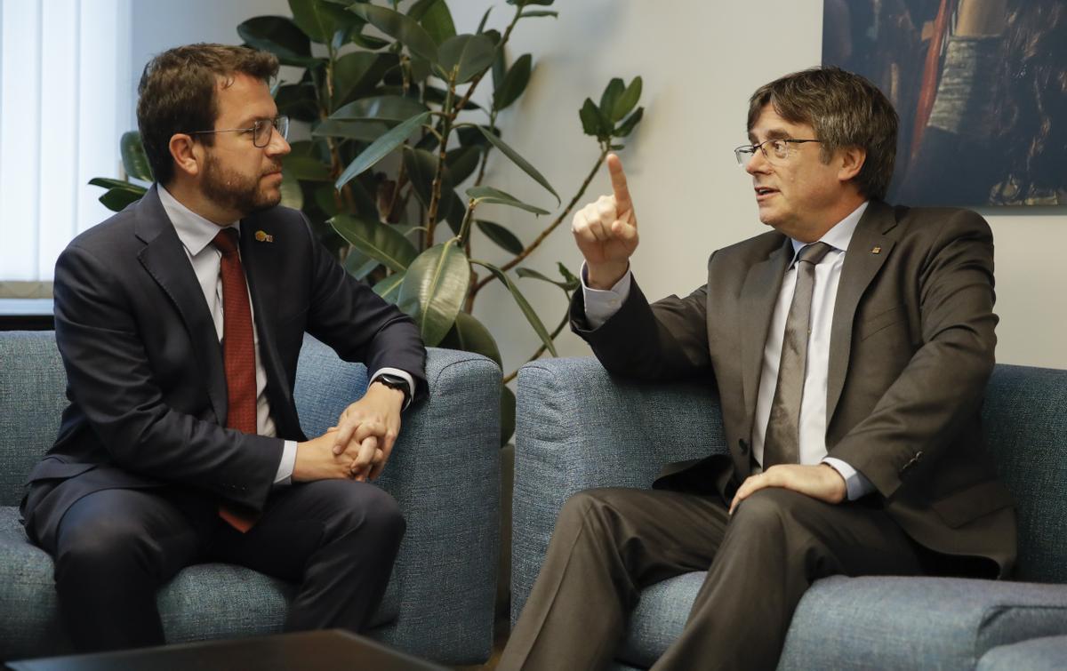 Pere Aragonès i Carles Puigdemont es reuneixen a Brussel·les