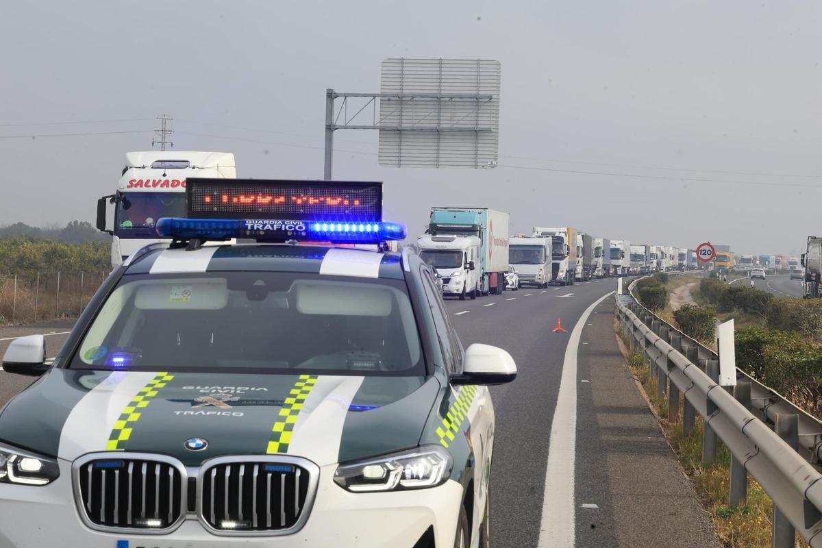 Accidente múltiple en la AP-7 en Castellón