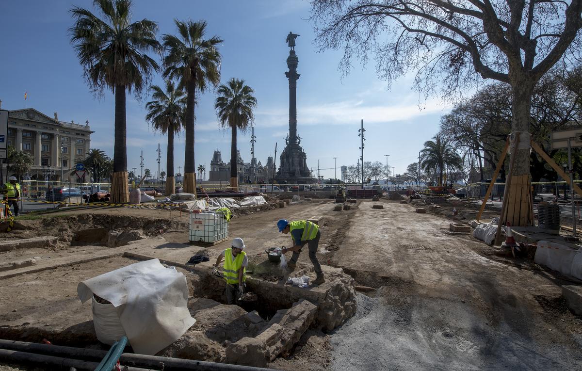 Los restos de un cuartel de 1792 bajo la Rambla