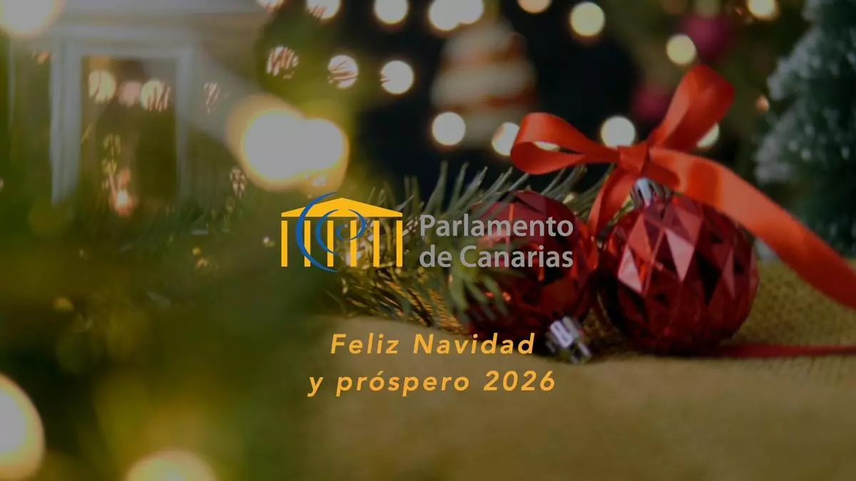 El Parlamento de Canarias felicita la Navidad rindiendo homenaje al escultor canario Martín Chirino