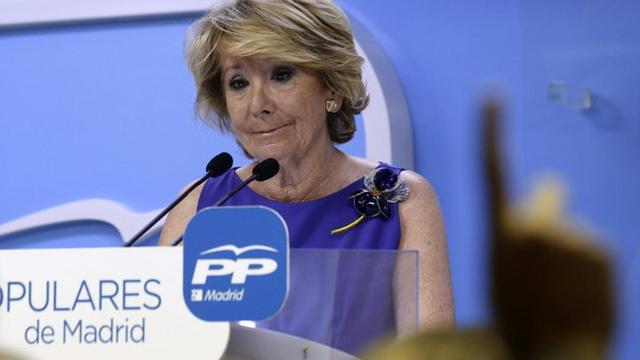 La presidenta del PP de Madrid, Esperanza Aguirre.