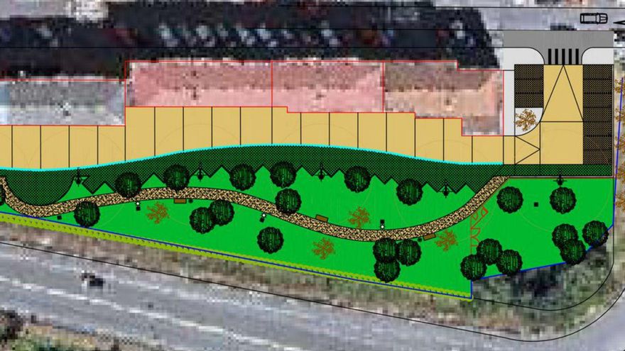 Calle Polígono y franja verde que se ejecutará junto a la AP-9.  | |  LOC