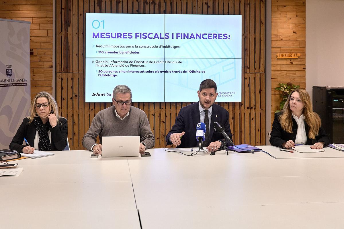 Moncho, Gregori, Prieto y Alonso durante la presentación del balance.