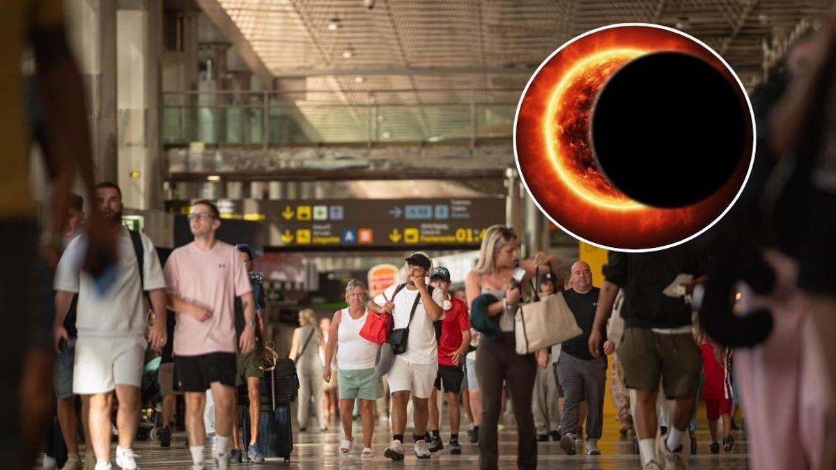 Los pasajeros en el aeropuerto Tenerife Sur.