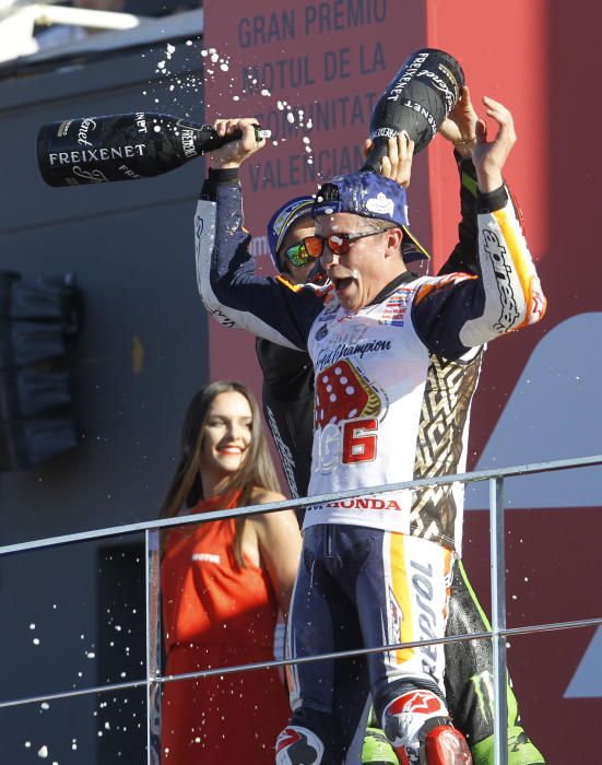 Márquez celebra su cuarto campeonato de MotoGP