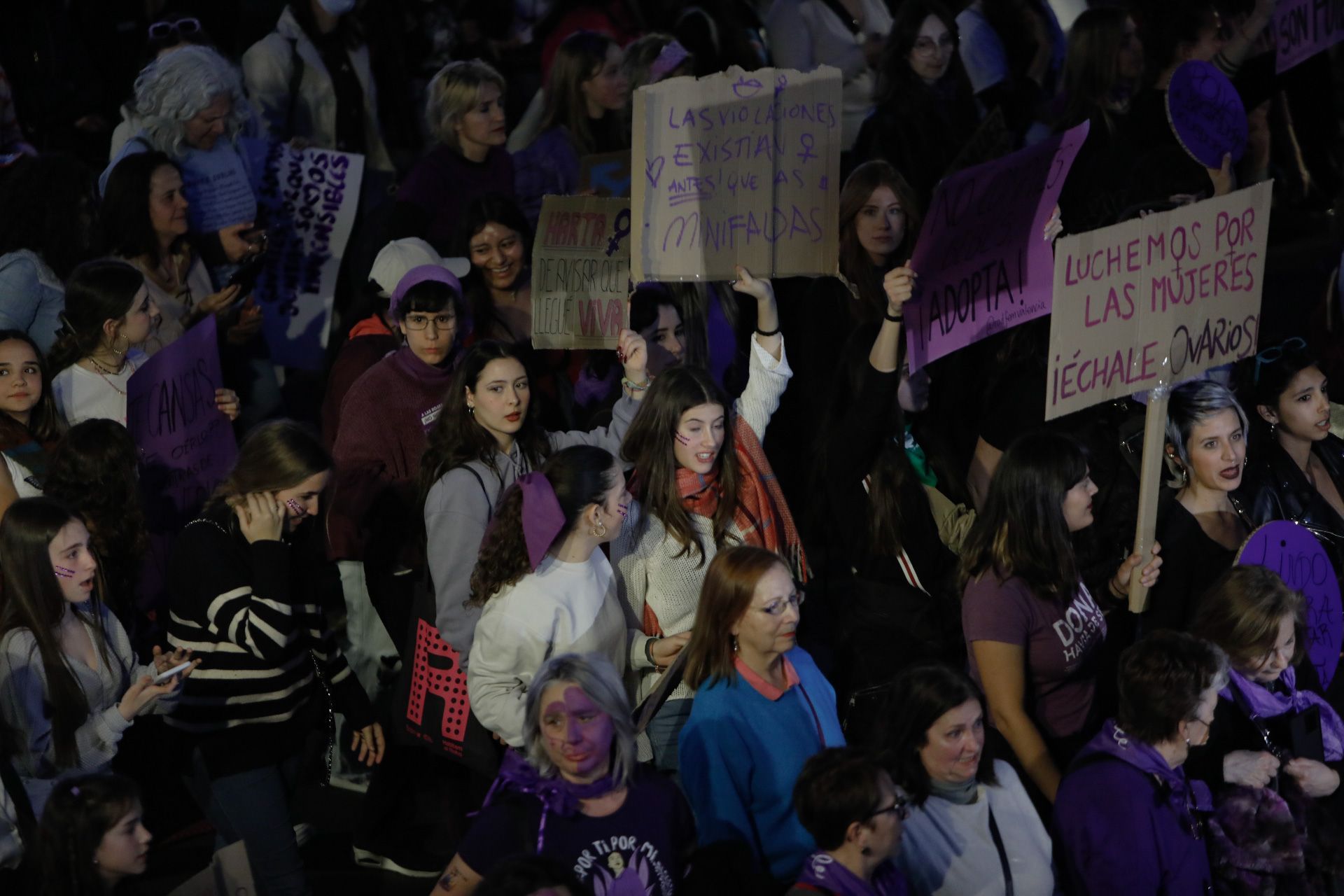 La manifestación de la Coordinadora Feminista de València para celebrar el 8 M