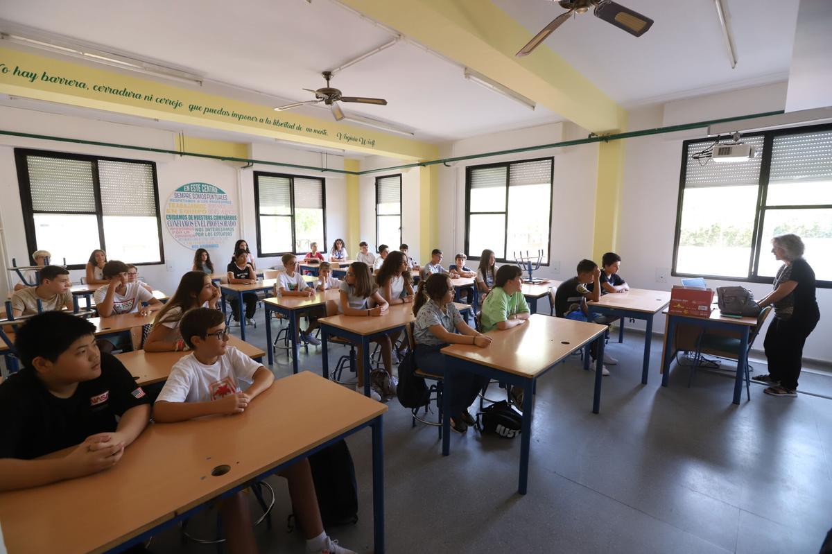 Estudiantes en un instituto de Córdoba.