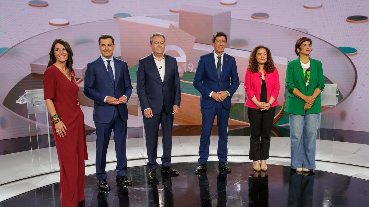 Los candidatos a la Junta de Andalucía.