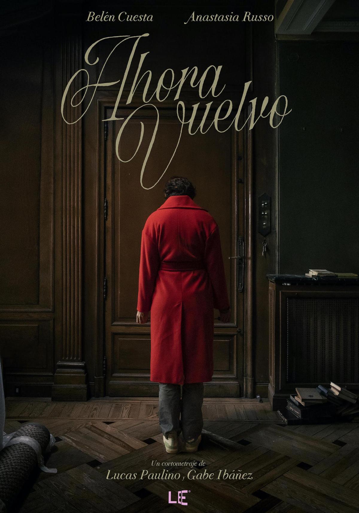 Cartel del cortometraje español "Ahora vuelvo"