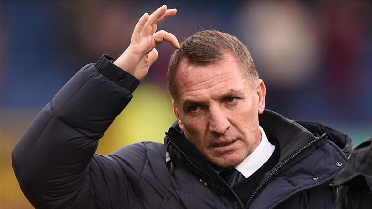 Rodgers, entrenador del Leicester, durante el partido de Premier League ante el Burnley