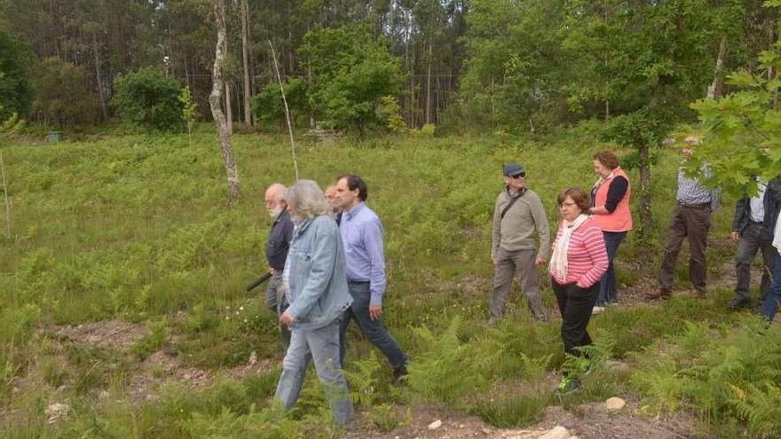Una visita de la federación de comuneros a los montes de Rubiáns en mayo. // Noé Parga