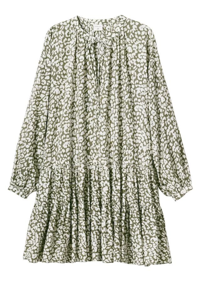 Vestido estampado de manga larga, de H&M