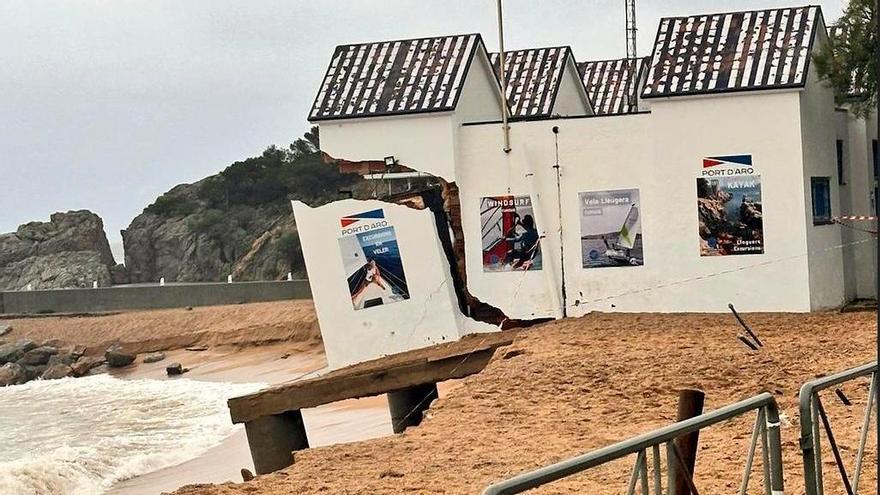 Platja d&#039;Aro enderrocarà d&#039;urgència la caseta de l&#039;Escola de Vela afectat pel temporal