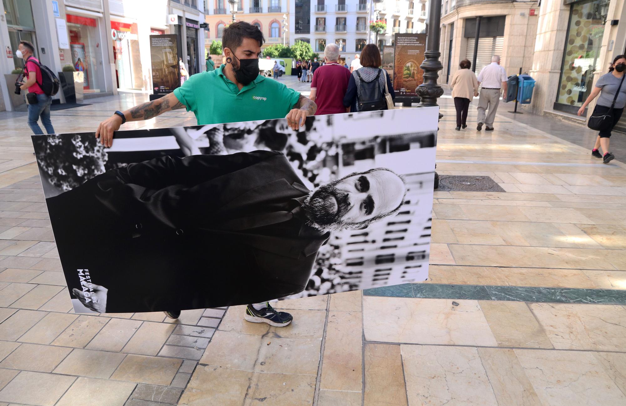 Preparativos de la inauguración del Festival de Cine de Málaga 2021