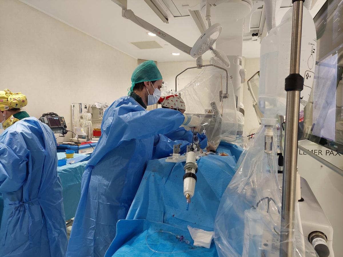 Un momento de la intervención.