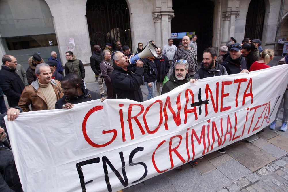 Protesta dels escombriaires de Girona