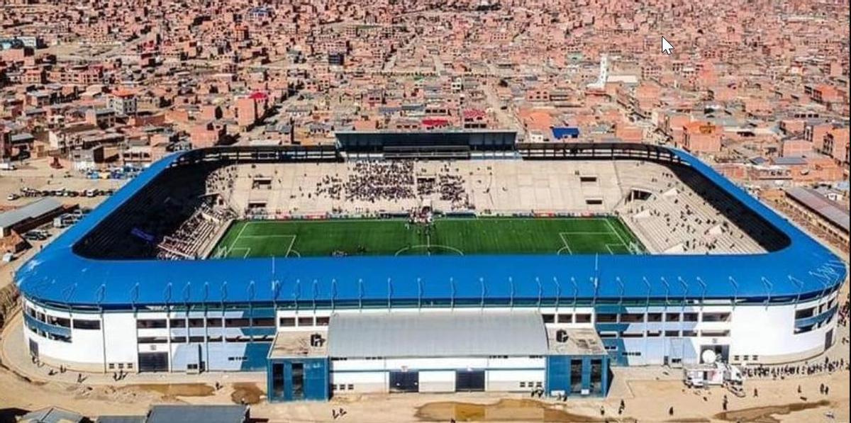 Vista panorámica del estadio Villa Ingenio de El Alto