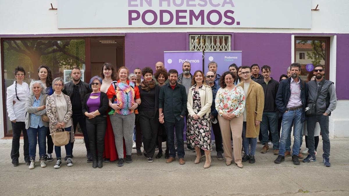 Presentación de la candidatura de Podemos en Huesca, este sábado.
