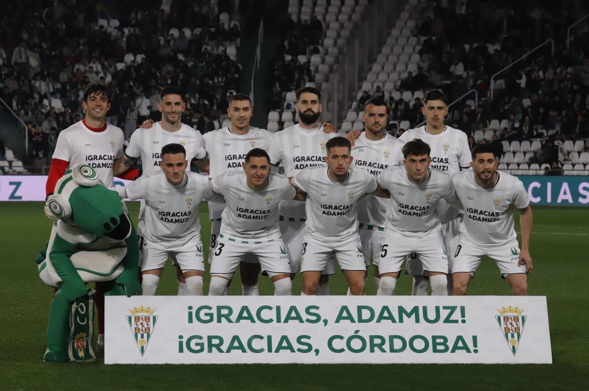 Once inicial del Córdoba CF en su cruce ante el Real Valladolid.