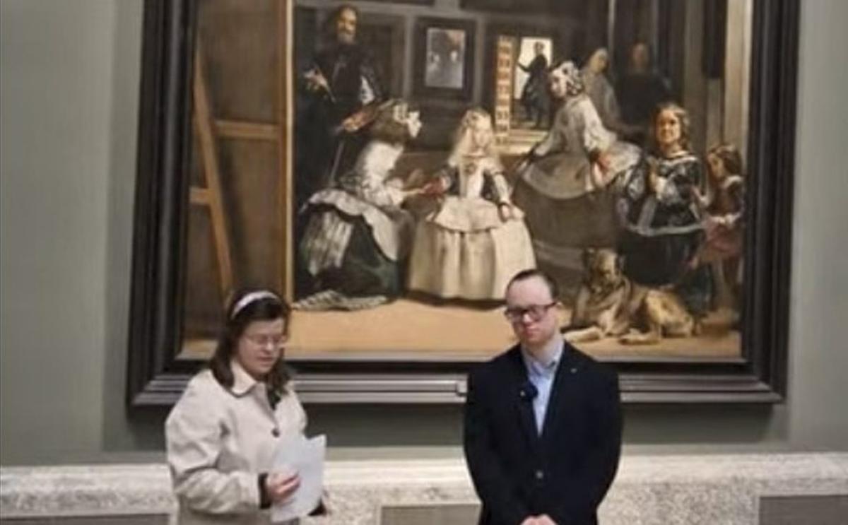 Belén y Pablo explican en el vídeo el cuadro de ‘Las Meninas’. | MUSEO DEL PRADO